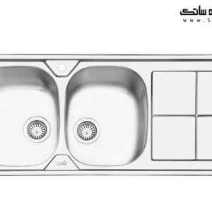سینک ظرفشویی توکار ایلیا استیل کد 2041